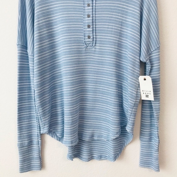 New! Billabong Any Day Thermal Ribbed Knit Oversized Long Sleeve Top - Picture 6 of 11